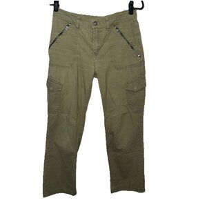 Patagonia Hiking Pant Organic Cotton Size 4 Zip Pockets Cargo Pant Green P